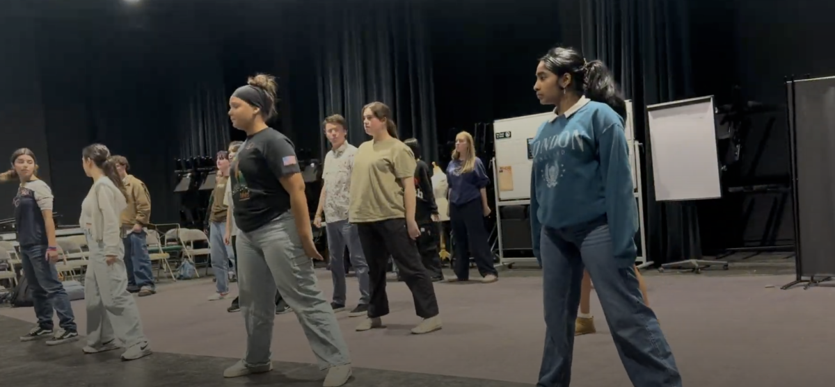 Students rehearse for the upcoming play, 'The Prom'. Play rehearsals started a month ago. Photo courtesy of Ari Fishman. 